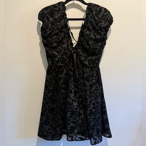 Love on a Hanger Black Floral Midi Dress